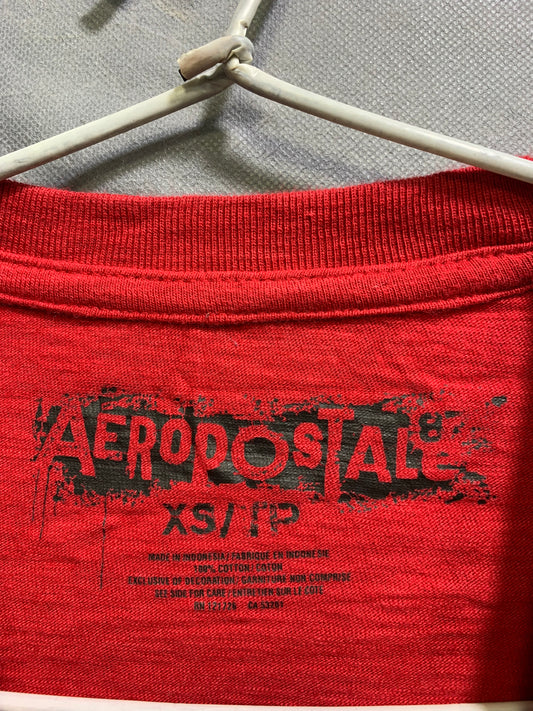 Aeropostale Branded Original Cotton Red & White T Shirt For Men