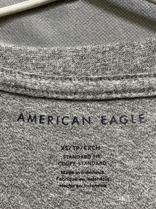 American Eagle Branded Original Gray Cotton T Shirt For Men