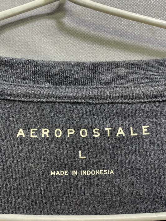 Aeropostale Branded Original Blue & Gray Cotton T Shirt For Men