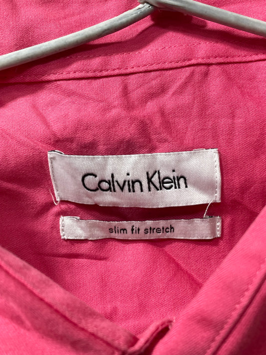Calvin Klein Pink Cotton Shirt For Men L