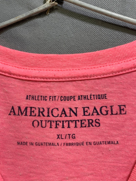 American Eagle Branded Original Pink Cotton T Shirt For Men