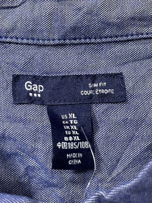 Gap Blue Cotton Shirt For Men X Large