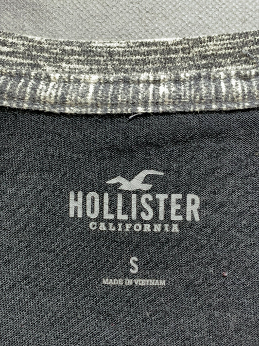 Hollister Branded Original Cotton Gray & Black T Shirt For Men