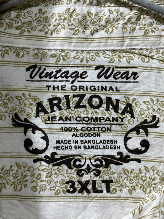 Arizona Cream Cotton Shirt For Men 3X Large