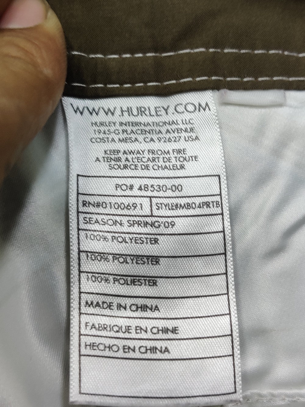 Hurley Branded Original Cotton Short For Men