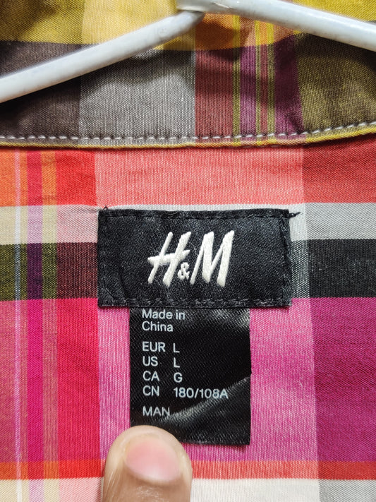 H&M Branded Original White Cotton Shirt For Men