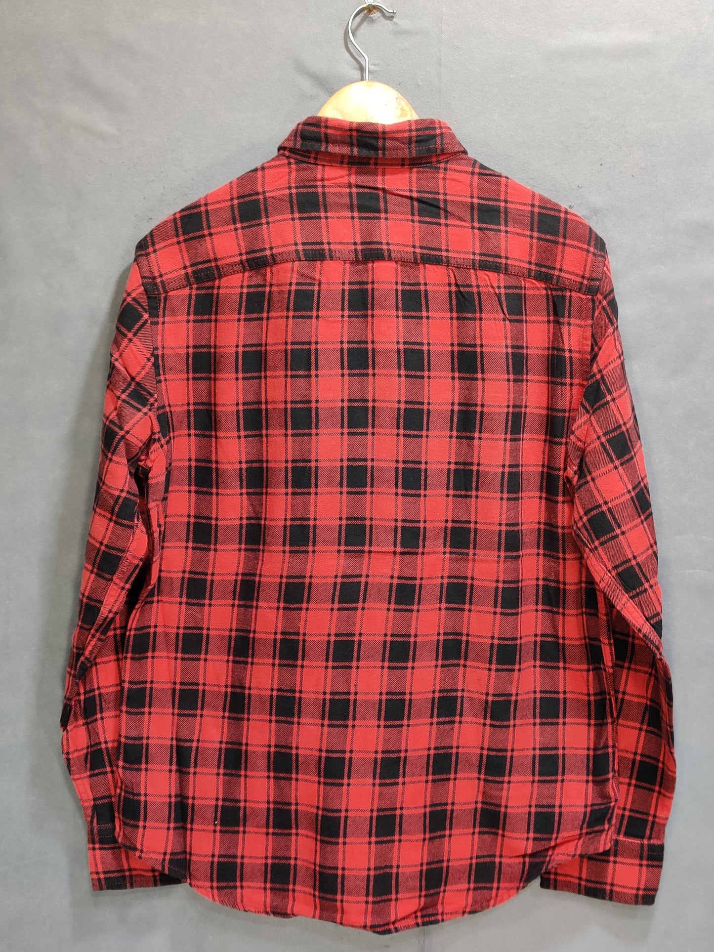 American Eagle Red Cotton Winter Shirt For Men