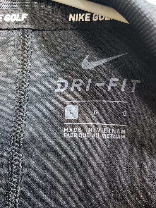 Nike Black Sports Polo T Shirt For Men Large