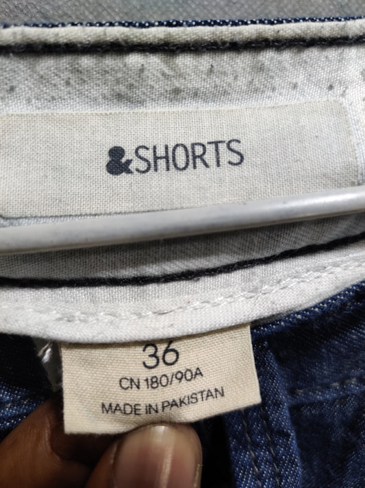 H&M Blue Cotton Short For Men
