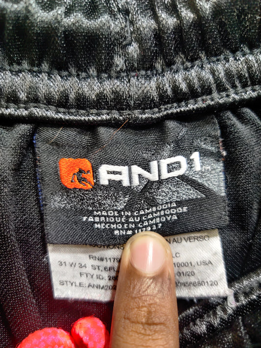 AND1 Black Sports Short For Men Medium