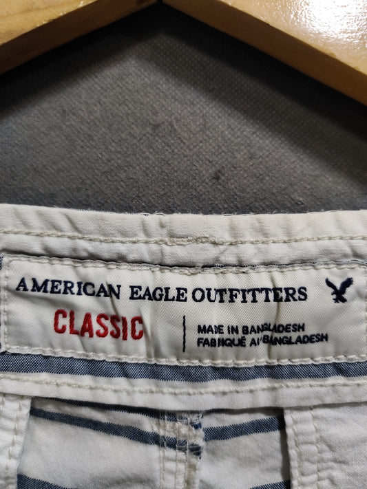 American Eagle Gray Cotton Short For Men M