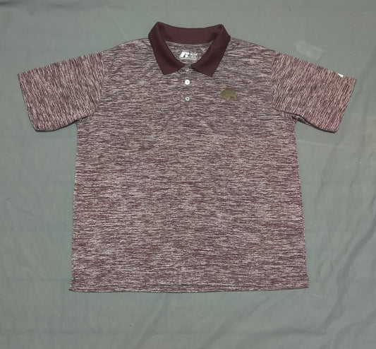 Russell Men Sport Maroon Polo T Shirt