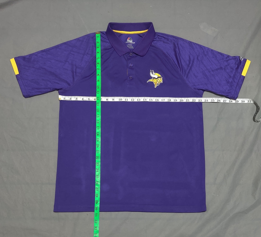Majestic Men Sport Purple Polo T Shirt XL