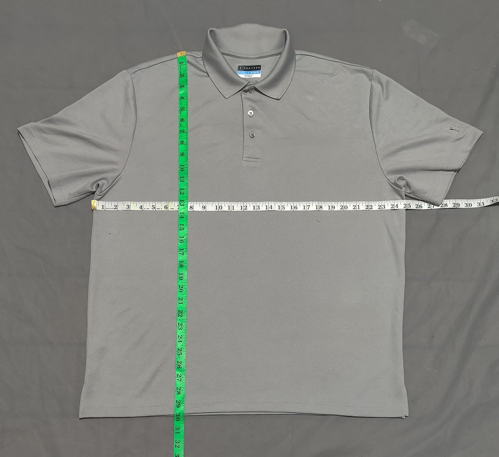 PGA Tour Men Sport Gray Polo T Shirt