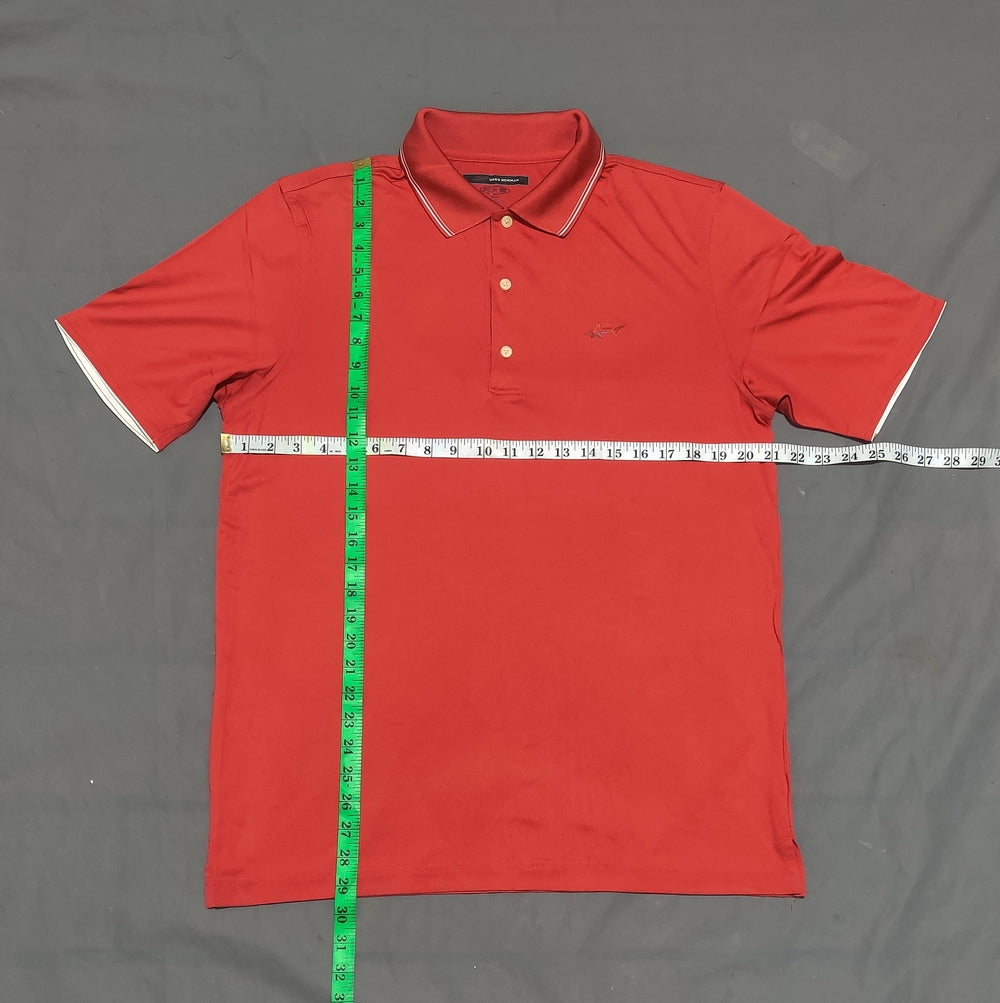 Greg Norman Men Sport Red Polo T Shirt