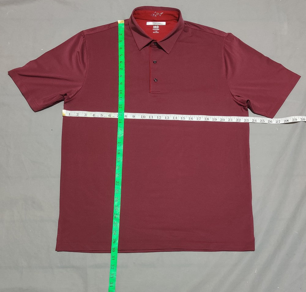 Greg Norman Men Sport Maroon Polo T Shirt