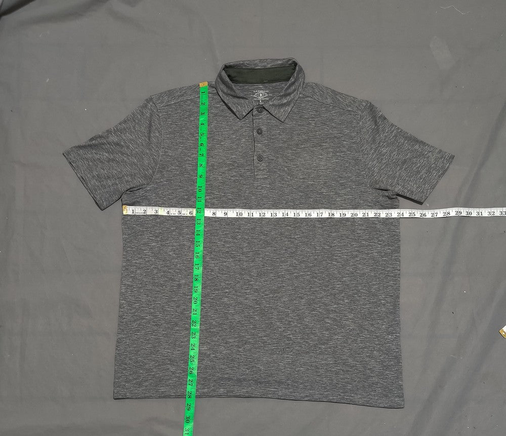 G.H . Bass & Co. Men Sport Gray Polo T Shirt