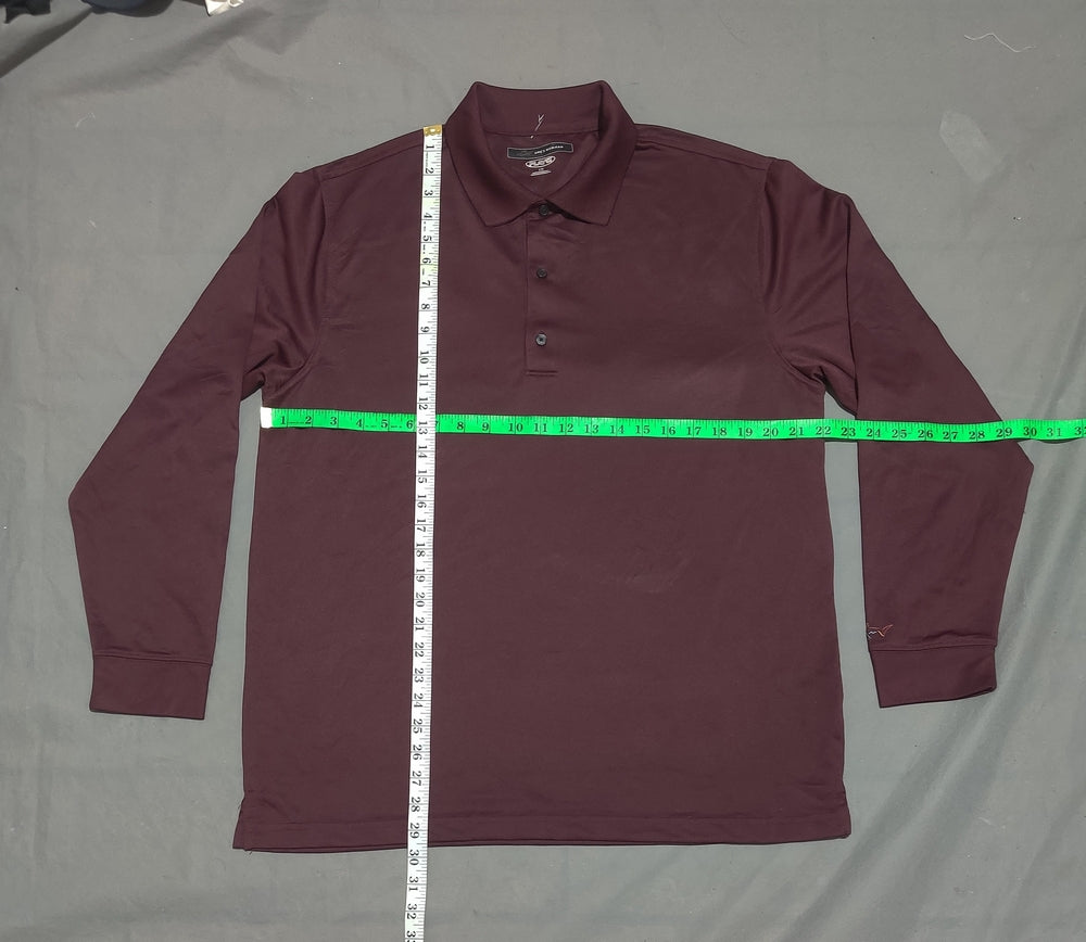 Greg Norman Men Sport Maroon Polo T Shirt
