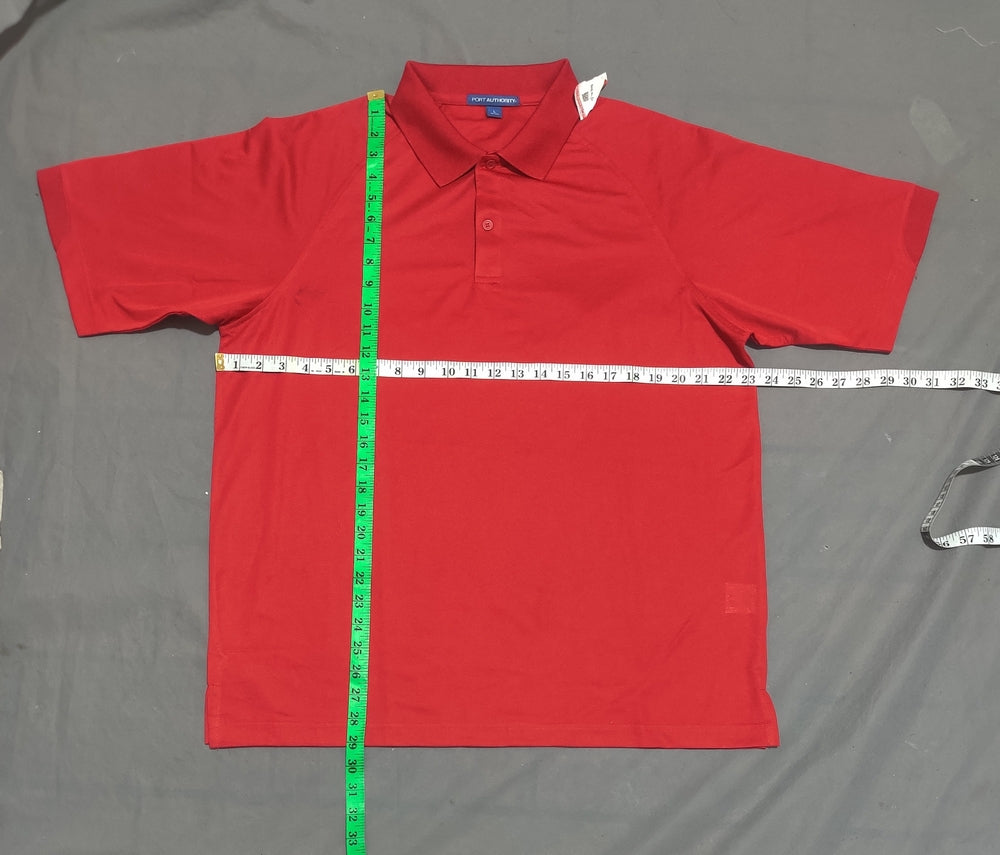 Port Authority Men Sport Red Polo T Shirt