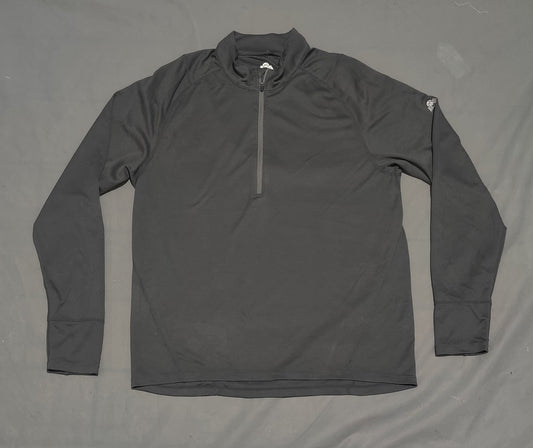 Tech Wick Men Sport Gray Half Zip Polo T Shirt
