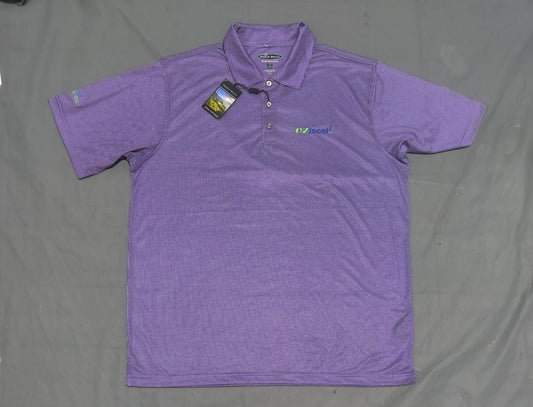 Pebble Beach Men Sport Purple Polo T Shirt