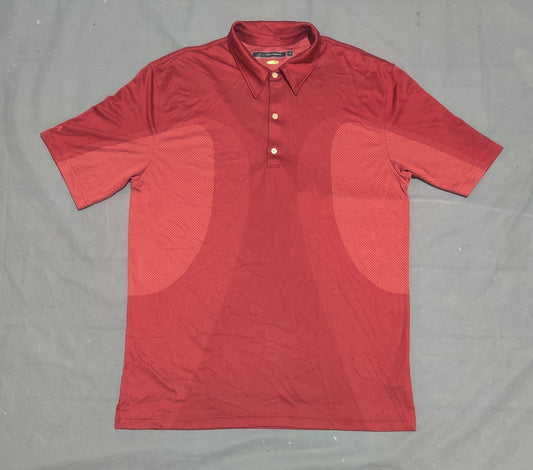Greg Norman Men Sport Red Polo T Shirt