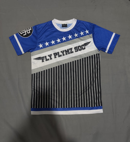Hustlerz Anthem Men Sport Blue T Shirt