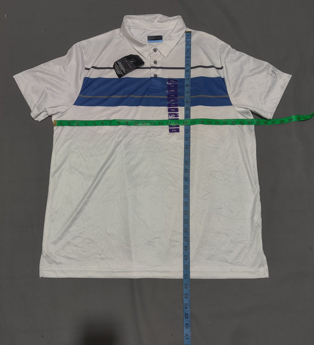 PGA Tour Men Sport White Polo T Shirt