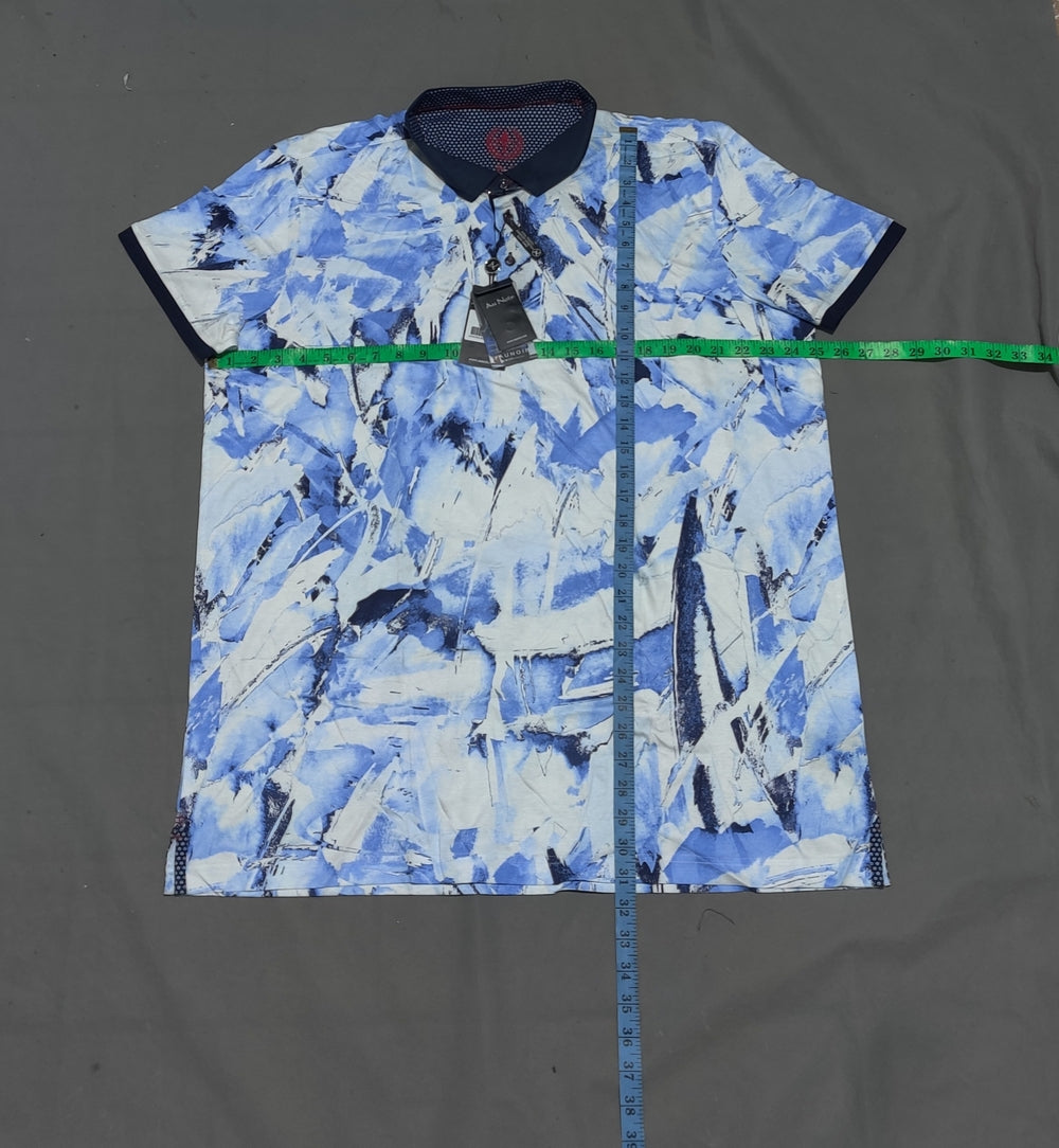 Au Noir Men Sport Blue Polo T Shirt