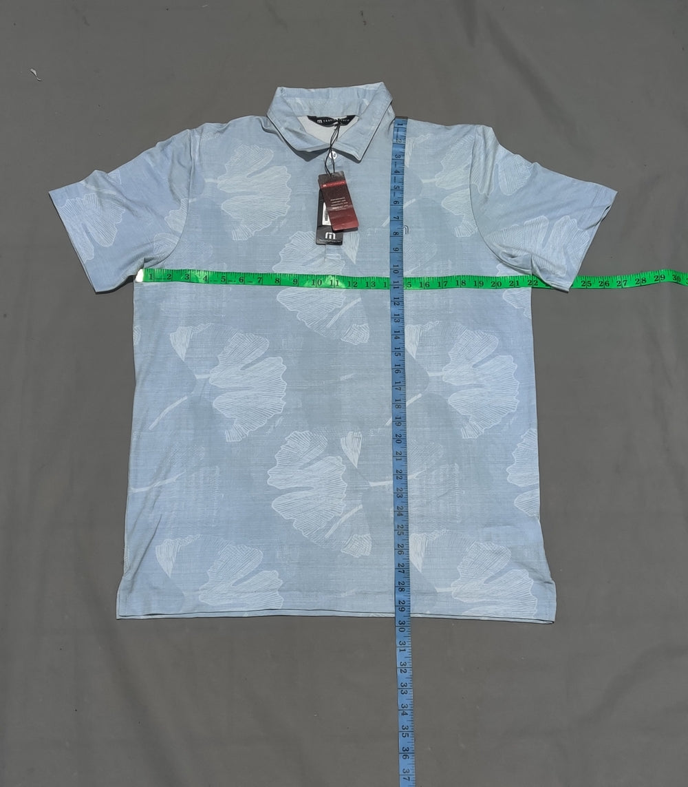 Travis Mathew Men Sport Blue Polo T Shirt