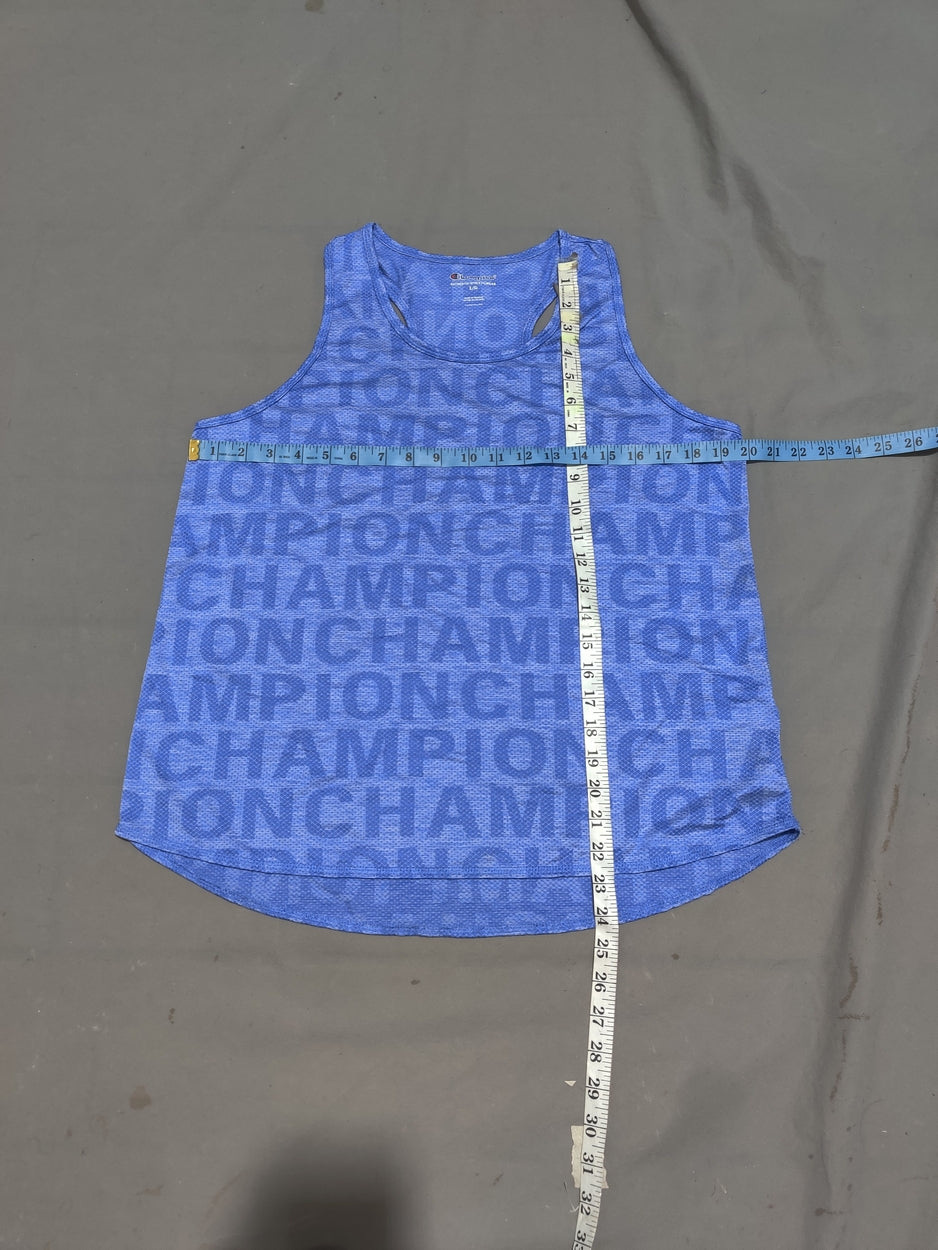 Champion Women Sport Blue Vest T Shirt