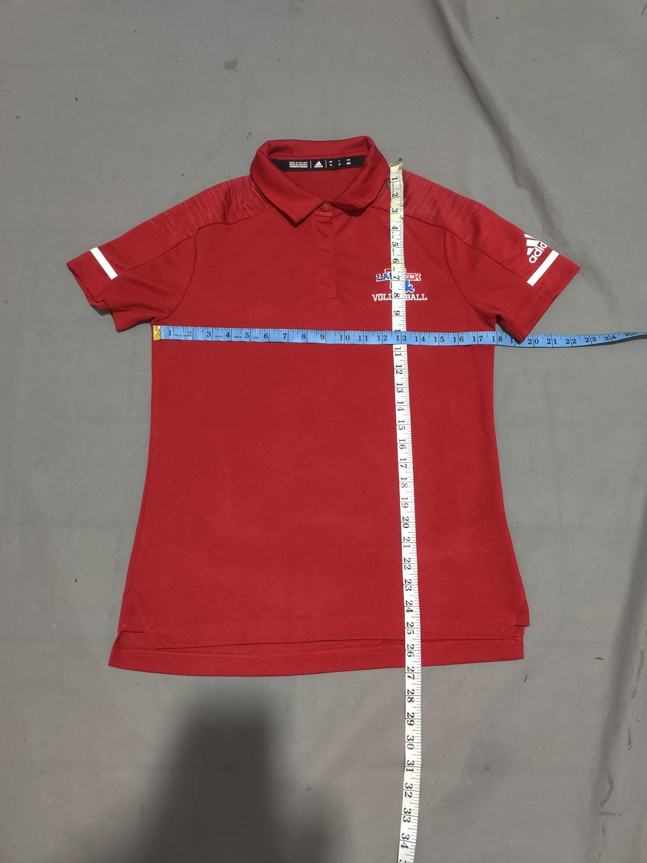 Adidas Women Sport Red Polo T Shirt