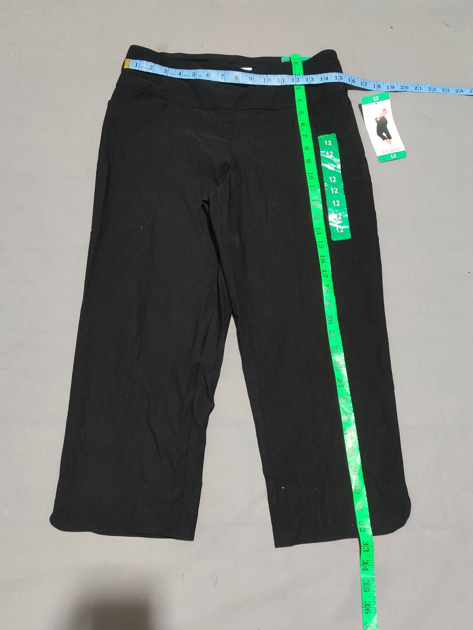 S.C.&CO. Women Black Sport Tights
