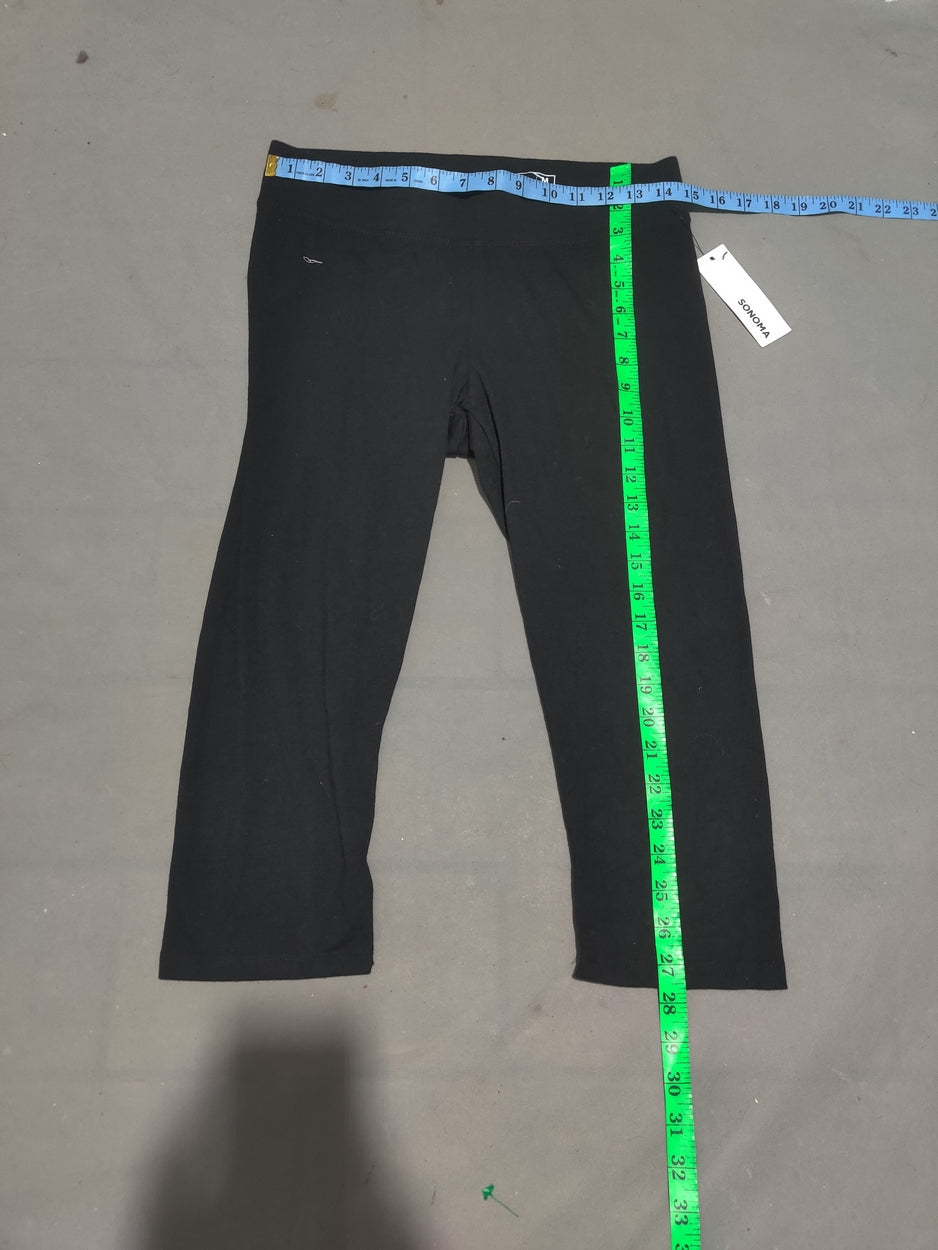 Sonoma Women Black Sport Tights