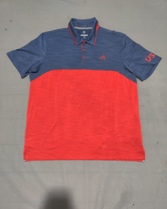 Adidas Men Sport Red Polo T Shirt