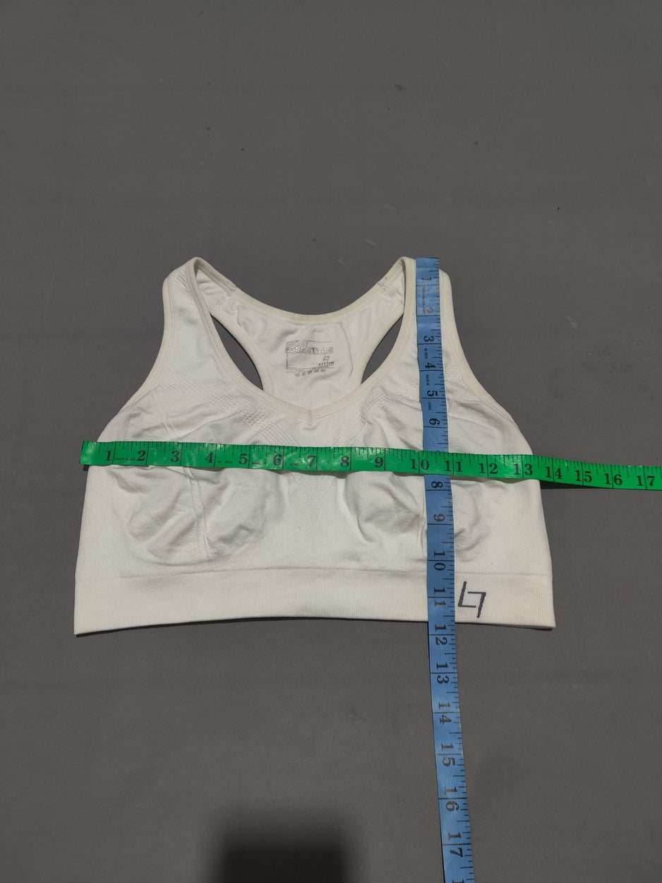 Fittin Essentials Women White Sport Bra