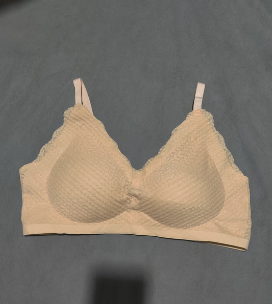 Preloved Women Cream Sport Bra