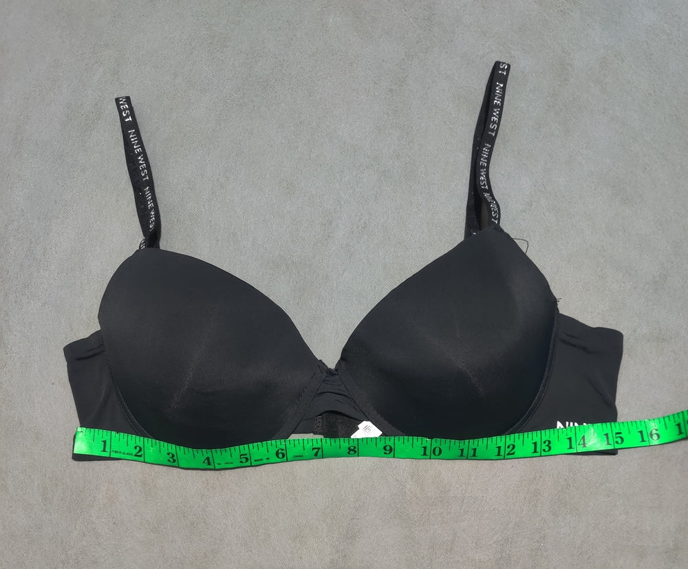 Nine West Women Black Sport Bra 38C L