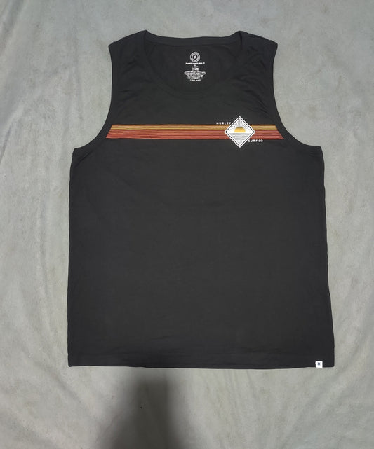 Hurley Men Cotton Black Vest T Shirt