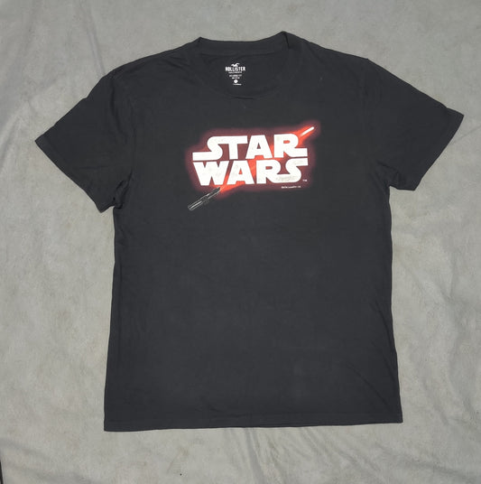 Hollister Men Cotton Black T Shirt