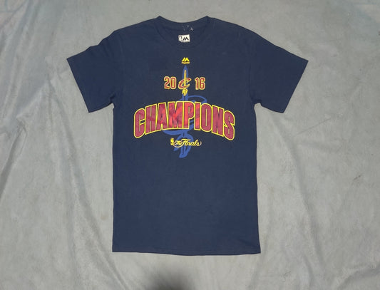 Majestic Men Cotton Blue T Shirt