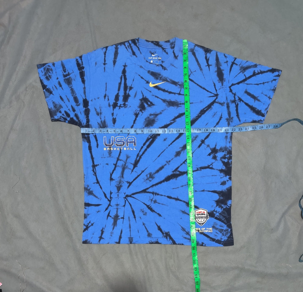 Nike Men Cotton Blue T Shirt