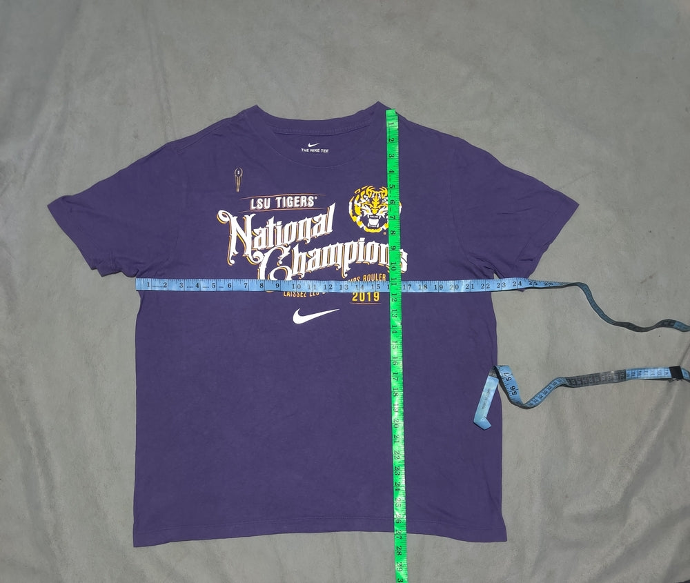 Nike Men Cotton Purple T Shirt L