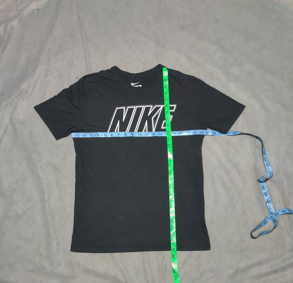 Nike Men Cotton Black T Shirt