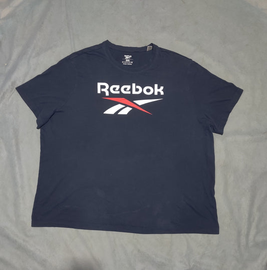 Reebok Men Cotton Blue T Shirt