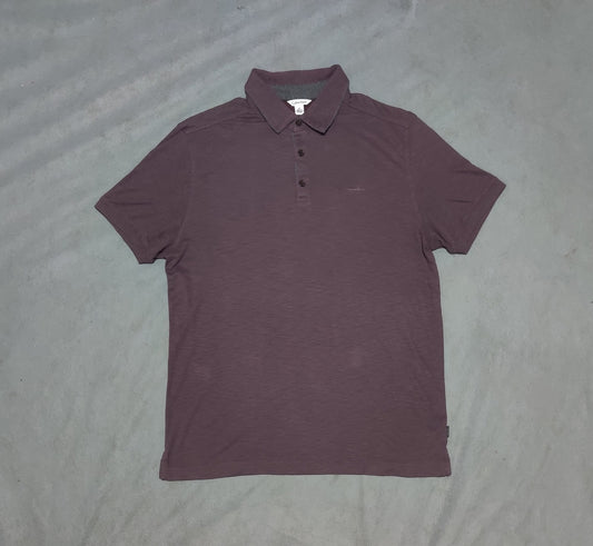 Calvin Klein Men Maroon Cotton Polo T Shirt M