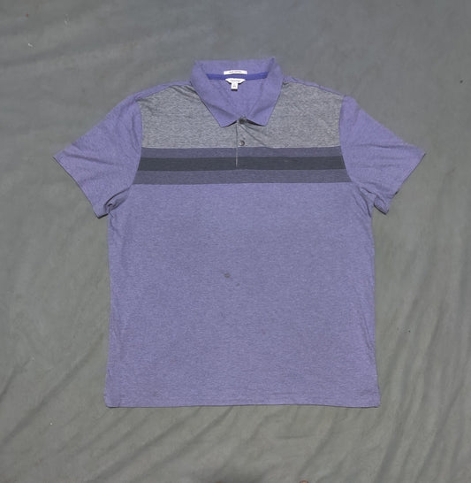 Calvin Klein Men Purple Cotton Polo T Shirt 2XL