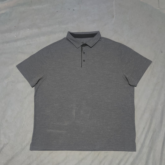 Champion Men Gray Cotton Polo T Shirt 2XL