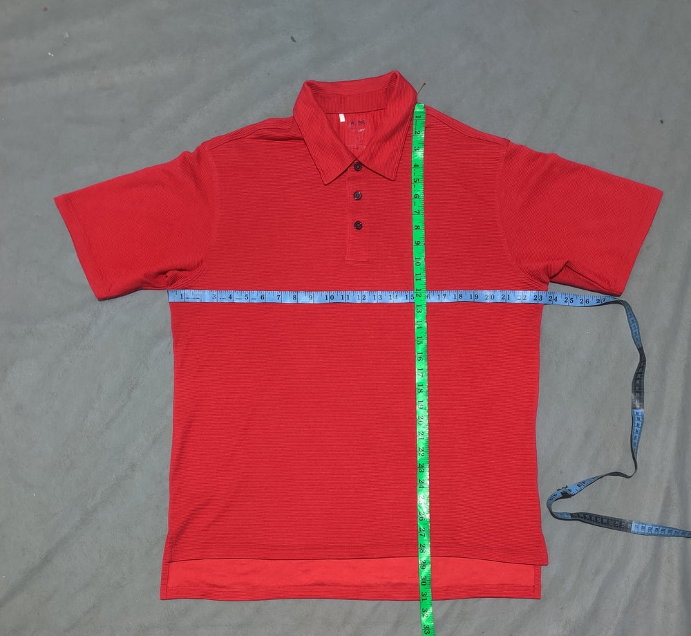 Adidas Men Red Cotton Polo T Shirt M