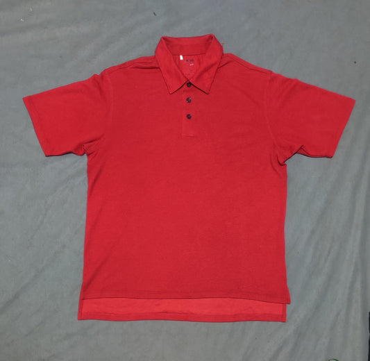 Adidas Men Red Cotton Polo T Shirt M